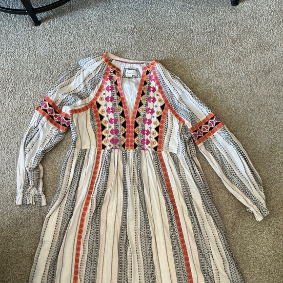 Anthropologie Lottie embroidered dress boho bohemian peasant women’s XL - Picture 2 of 7